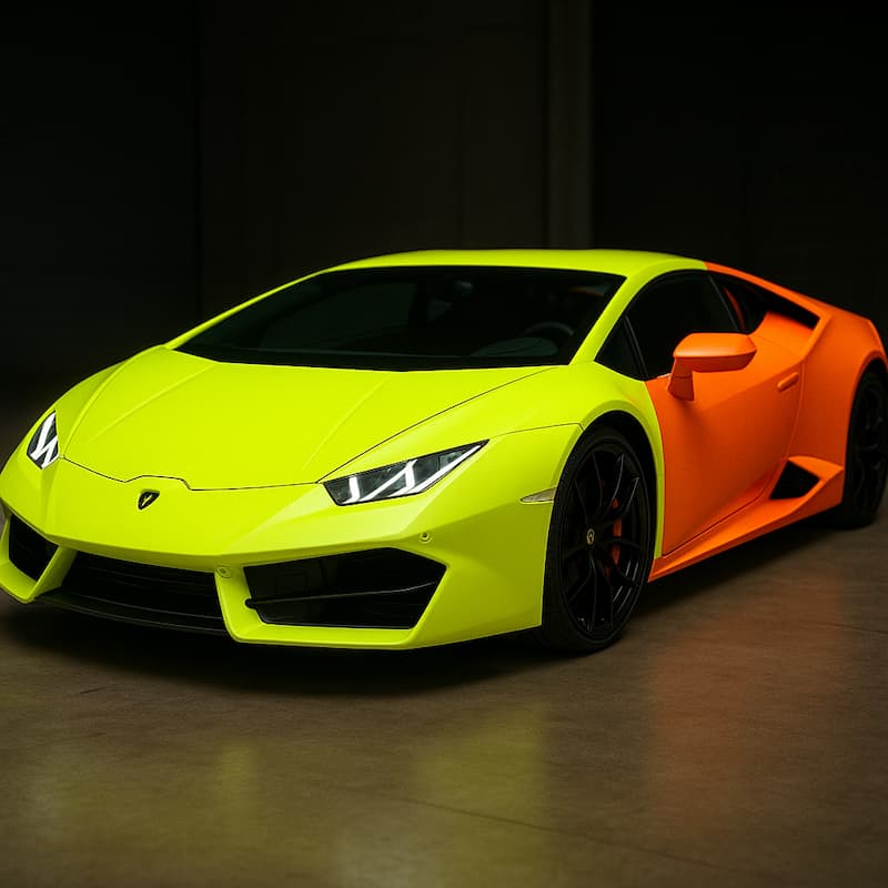 Fluoreszierende Farben für Autos
